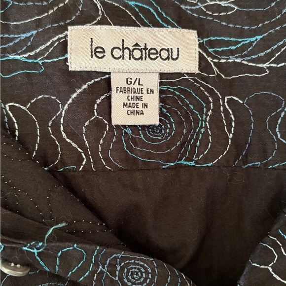 Le Chateau Women's Size‎ Large Button Down Embroidered Western Cowgirl Aesthetic - Picture 12 of 14